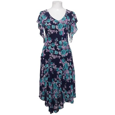 HUANG JIA LI REN, Kleid, Größe: L, Blau/Mehrfarbig, Polyester/Seide, Blumen #wda