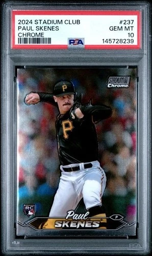 2024 STADIUM CLUB CHROME PAUL SKENES ROOKIE #237 PSA 10 GEM MINT