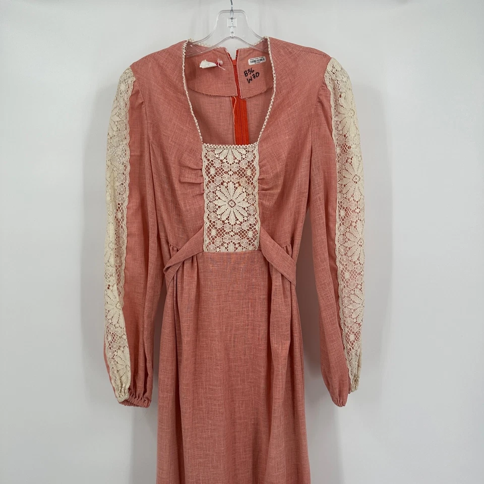 Jerell of Texas Women 70sTiered Prairie Maxi Dress Size 11 Vintage Boho Romantic - Image 2 of 4