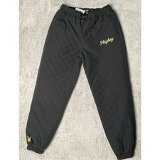 Playboy By PacSun Quilted Diamond Sweatpants size Small Black