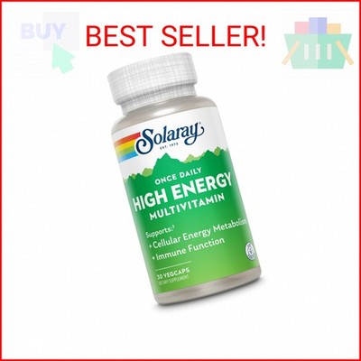 SOLARAY Once Daily High Energy Multivitamin for Women and Men   with Vitamin C,