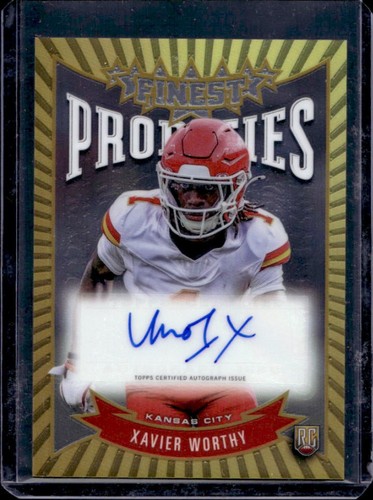 2024 Topps Finest Xavier Worthy Prodigies Auto Autograph RC Rookie #P-XW Chiefs