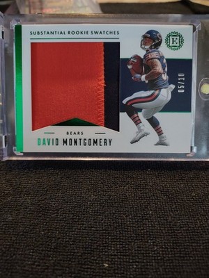2019 Panini Encased - Substantial Rookie Swatches David Montgomery  Emerald /10