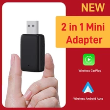 Wireless CarPlay & Android Auto Adapter - Plug & Play, Wide Compatibility