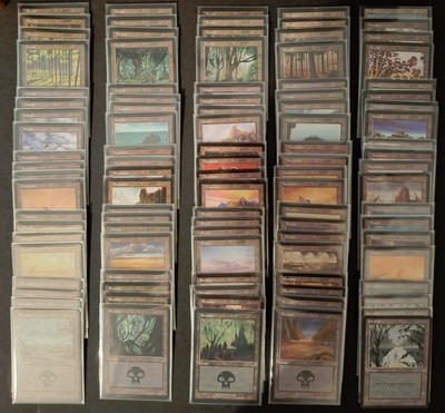 MtG Pre-Modern | 100 Basic black-bordered Lands [ENG] Magic (je 20 Farben)