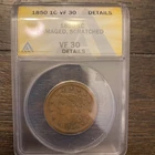 Photo of a 1850-P Large Cent from an eBay listing that sold on Jul 19, 2026