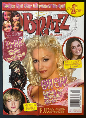 vtg BRATZ MAGAZINE 1st PREMIERE ISSUE poster DOOR HANGER avril GWEN fashion HTF