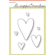 Fustelle Big Shot Sizzix La Coppia Creativa Cuori d'acquarello