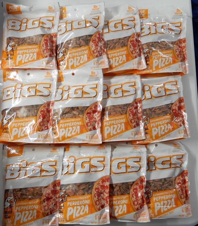 BIGGS Little Caesar's Discontinued Sunflower Seeds Pepperoni Pizza RARE! 12pack