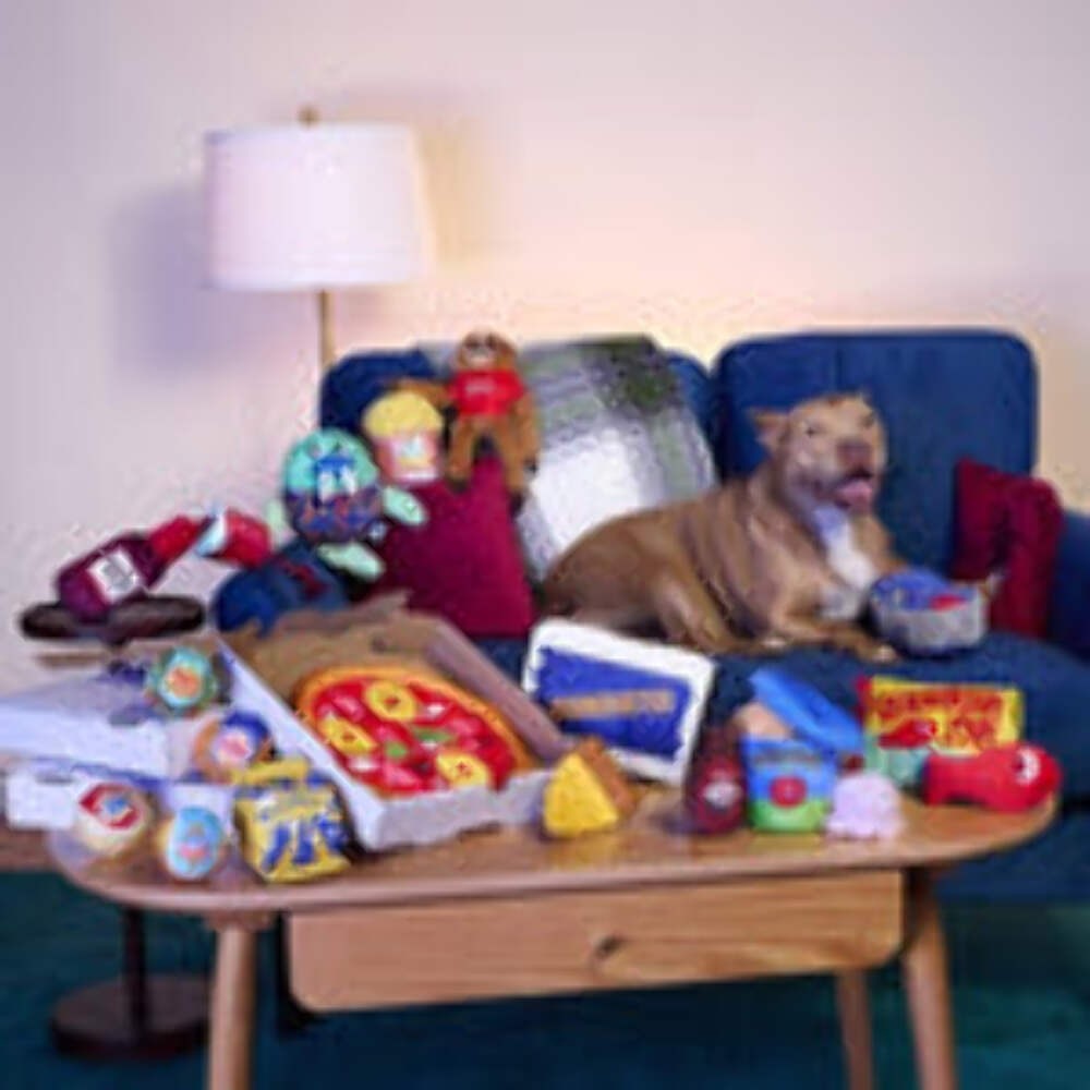 BARK Barkbuster Movie Night Buttered Chompcorn Dog Food Shaped Plush Toy - XS-M