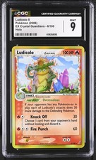 CGC 9 MINT Ludicolo 2006 EX Crystal Guardians 6/100 Holo Pokemon Card