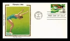 Dr Jim Stamps Colorano Silk Cachet Olympics 1984 Swimming Air Mail Fdc