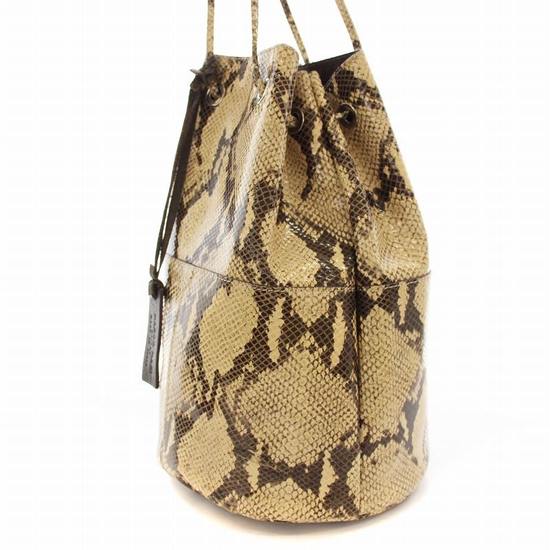 MARCO MASI Drawstring Shoulder Bag Python Pattern… - image 7