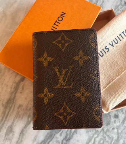 LOUIS VUITTON Monogram brown Pocket Organiser Wallet Card Holder