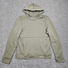 NOBULL Hoodie Womens Medium Green Fleece Lined Pullover Athletic Sweatshirt