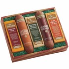 Cheese  Sausage 5-Pack – Original and Garlic Summer Sausages with Cheddar-Sty...