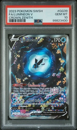 PSA 10 Lumineon V GG39/GG70 Crown Zenith: Galarian Gallery Ultra Pokemon Card