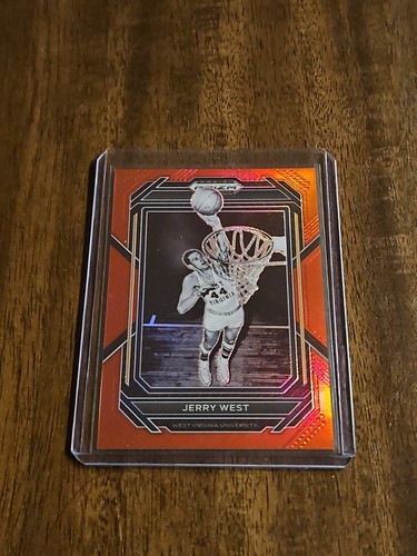 2023-24 Panini Prizm Draft Picks Jerry West Red 195/299 West Virginia Lakers - Picture 1 of 3