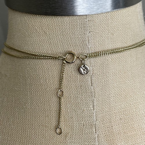 Victoria Secret Womens Necklace Double V Gold Tone Crystals - 第 3/5 張圖片