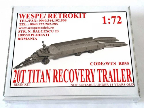 1:72 20T TITAN RECOVERY TRAILER Wespe Models- resin kit 72134