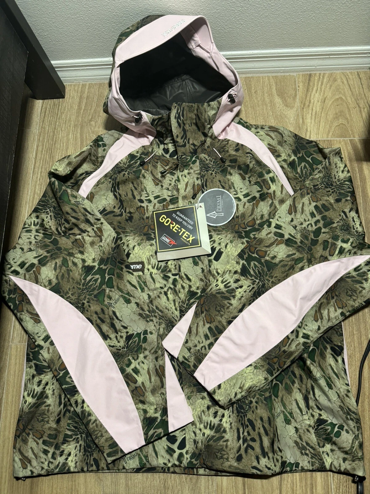 Veste Supreme Gore Tex Paclite marron PRYM1 camouflage neuve taille L