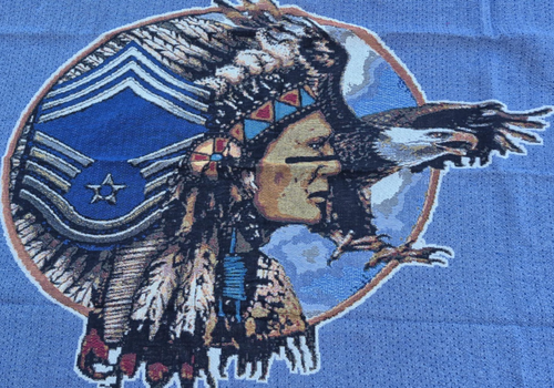 United States Air Force Chief Master Sargeant Blanket 72" X 53" Madein the USA - Picture 2 of 8
