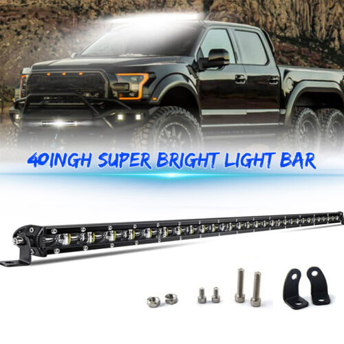 7 14 20 25 32 42" Slim LED Light Bar Spot Flood Combo Driving Truck SUV Offroad - Picture 48 of 51