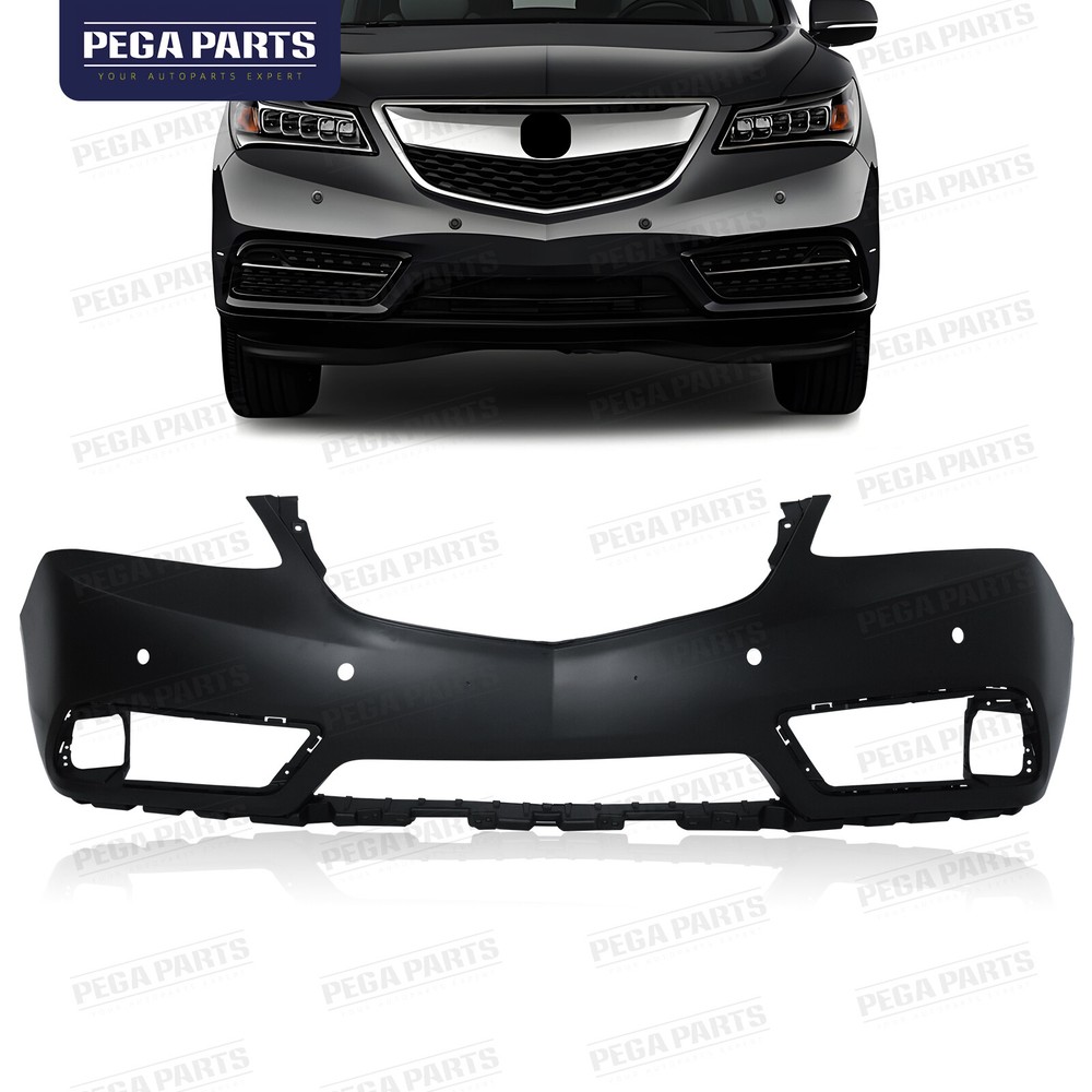 Front Bumper Cover Fascia W/Park Sensor&Fog Light Hole For 2014-2016 Acura MDX