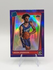 Keon Johnson 2021-22 Panini Donruss Optic Purple Holo RC #192 Clippers