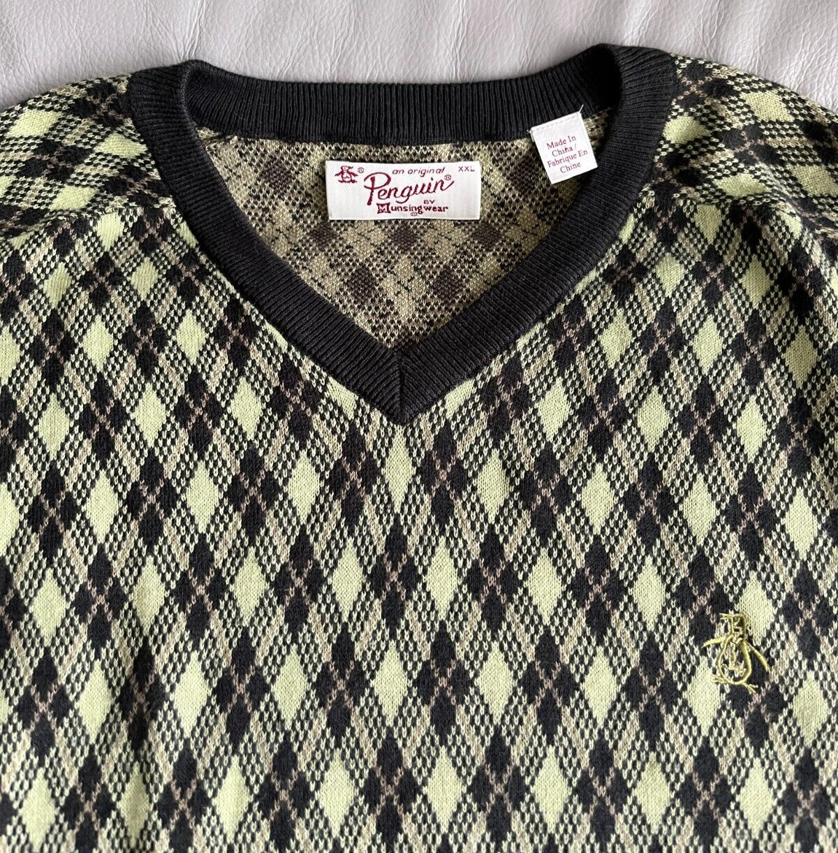 Original Penguin Men’s V Neck Sweater - Size XXL - MRSP$150 image 3