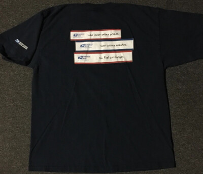 Vtg USPS Postal Service Priority Mail Faded Shirt XXL US Post Office Grunge 90s