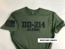 DD-214 Alumni Military T-shirt. Airforce, Marines, Navy, Army Coast Guard 120G