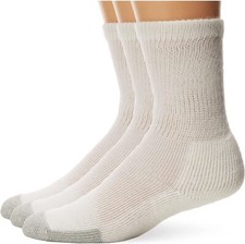 thorlos Tx Max Cushion Crew Tennis Socks X-Large, White 3 Pairs 