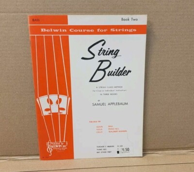 BASS Belwin String Builder Book 2 Band Method Samuel Applebaum