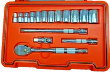 J54116AS 1/2" Drive 16 Piece SAE Socket Set 12 Point w/Carrying Case Proto