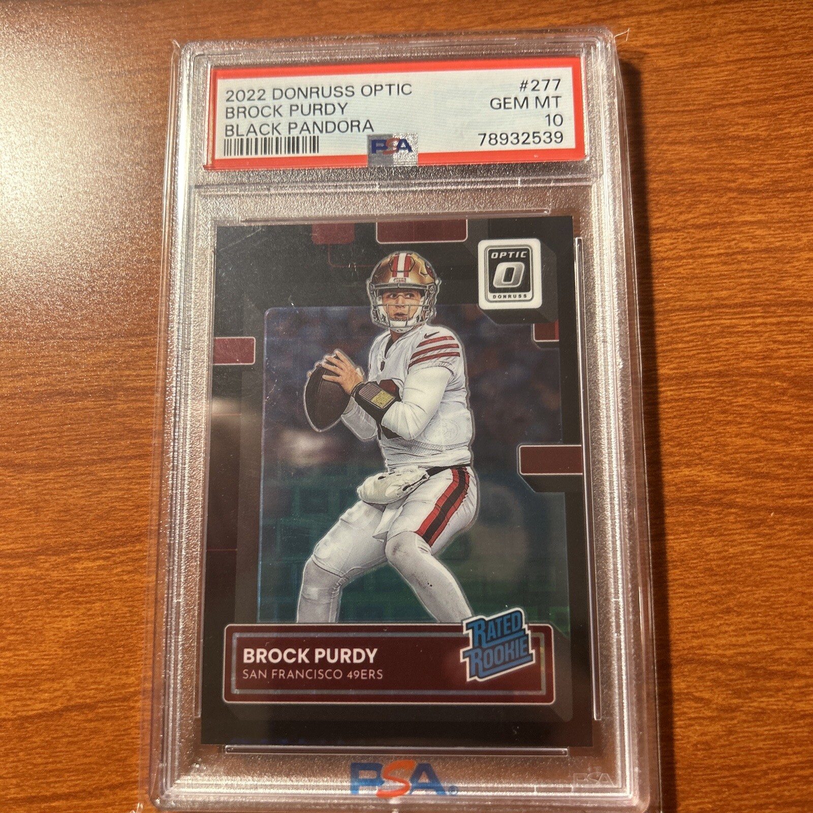 2022 Donruss Optic Black Pandora #277 Brock Purdy /25 Psa 10