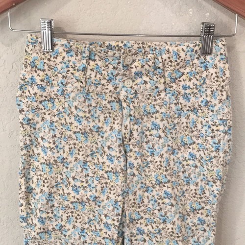 Magdiel Girls Sz M Floral Stretch Capri Pants Peasant Hippie Cropped - Picture 2 of 9