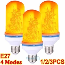 4Modes E27 LED Flame Effect Fires Light Bulb Flickering Lamp Decor Super bright 