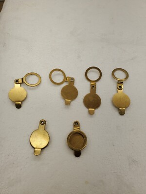 6 PACK DOOR VIEWER INSIDE COVER 1/2'' SOLID BRASS FREE FAST SHIPPING  USA STOCK 