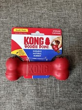 KONG Goodie Bone Small Red Durable Natural Rubber Dog Chew Toy Average Chewers