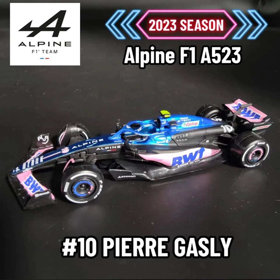 Bburago 1:43 F1 2023 BWT Alpine A523 #10 Pierre Gasly Racing Model Car NEW BOX # - Image 3 of 4