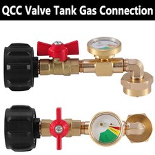 NEW 1Lb To 20Lb Tank Propane Refill Adapter With Gauge And ON-Off Control Valve