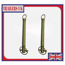 Spare Pins For Height Adjustable Tow Ball Hitch Drop Plate Peg C/W Clips