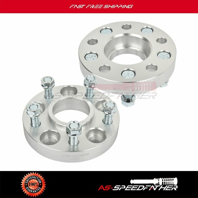 2x 1" wheel spacers 5x4.5 5 Lugs 14x1.5 studs fits Dodge Challenger