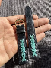 Vintage Watch Strap 18 mm  Leather Nos Top Quality V34