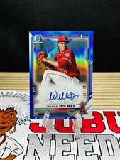 2021 Bowman Chrome Prospects Auto Blue Refractor CPA-WH William Holmes RC Angels