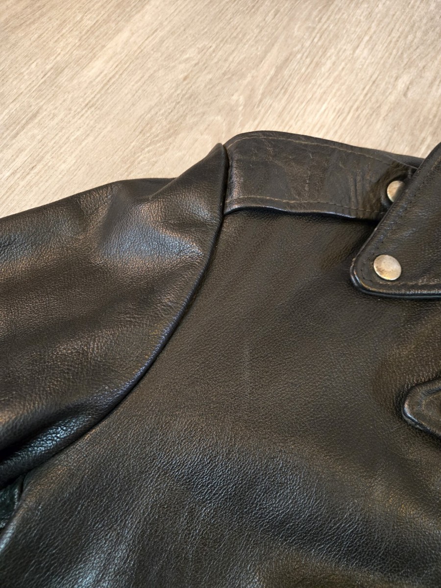 Vintage Leather Jacket Men's XL Black Rat Fink Motorcycle Vintage Leather Jacket Men's XL Black Rat Fink Motorcycle