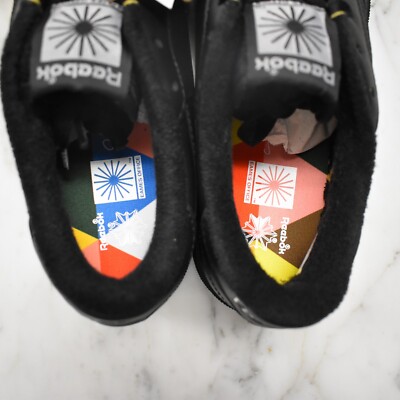 Reebok x eames Men\'s Black Leather Casual Sneakers new in box club C 85 NWT Reebok EAMES House Club C 85 Black Leather Mens Sneaker  main image 4