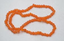 Beads Small Frosted Orange Glass Beads 4-5mm