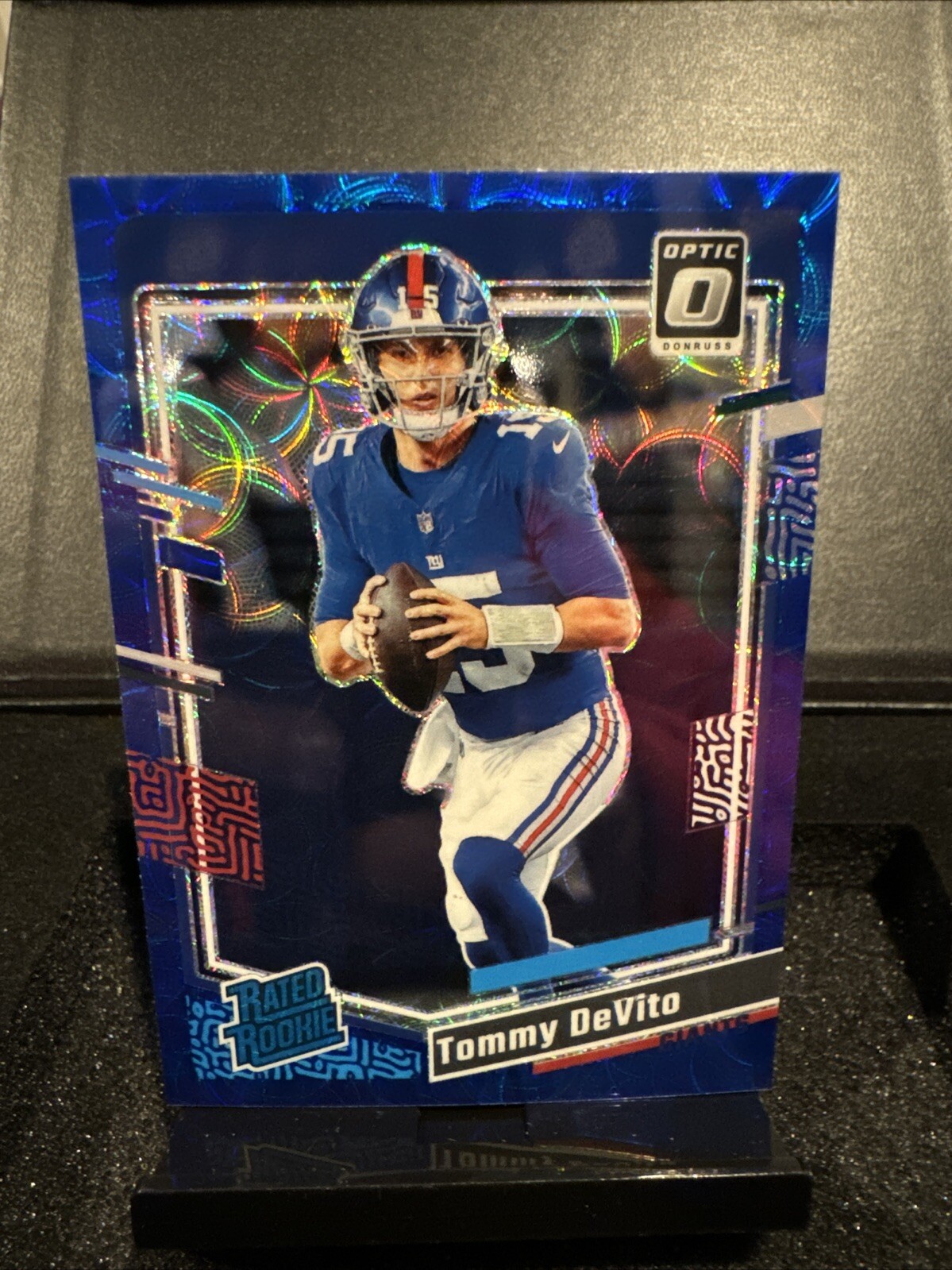 2023 Panini Donruss Optic - Rated Rookie Blue Scope Prizm #280 Tommy DeVito (RC)